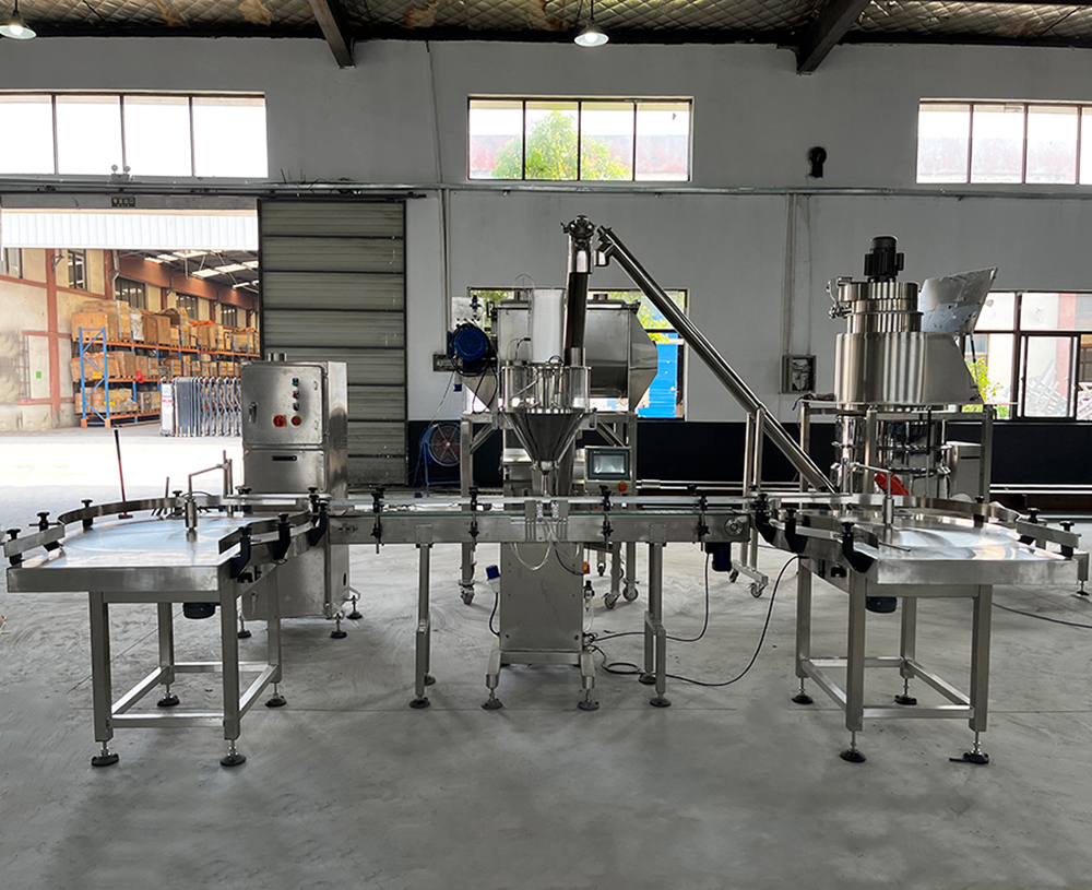 Weeshine High Accuracy Powder Bottles Filling Capping Production Line-1